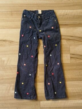 Gymboree Smart And Sweet Corduroy Bootcare Flower Embroidery Size 7 FLAW (K)